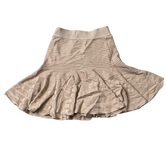 Lil French Brand Nude Twirl Midi Skirt Small 4 - Picture 2 of 5